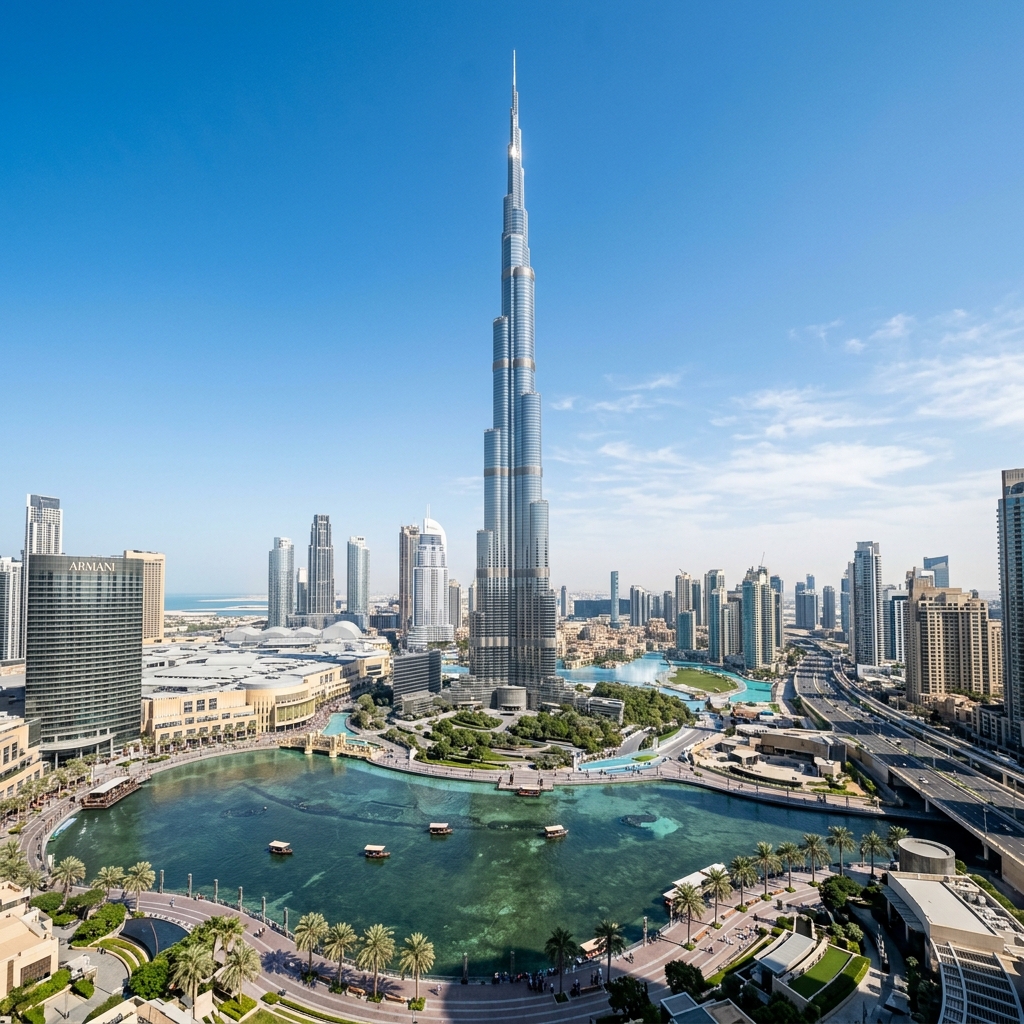 Study in UAE - Modern skyscrapers of Dubai