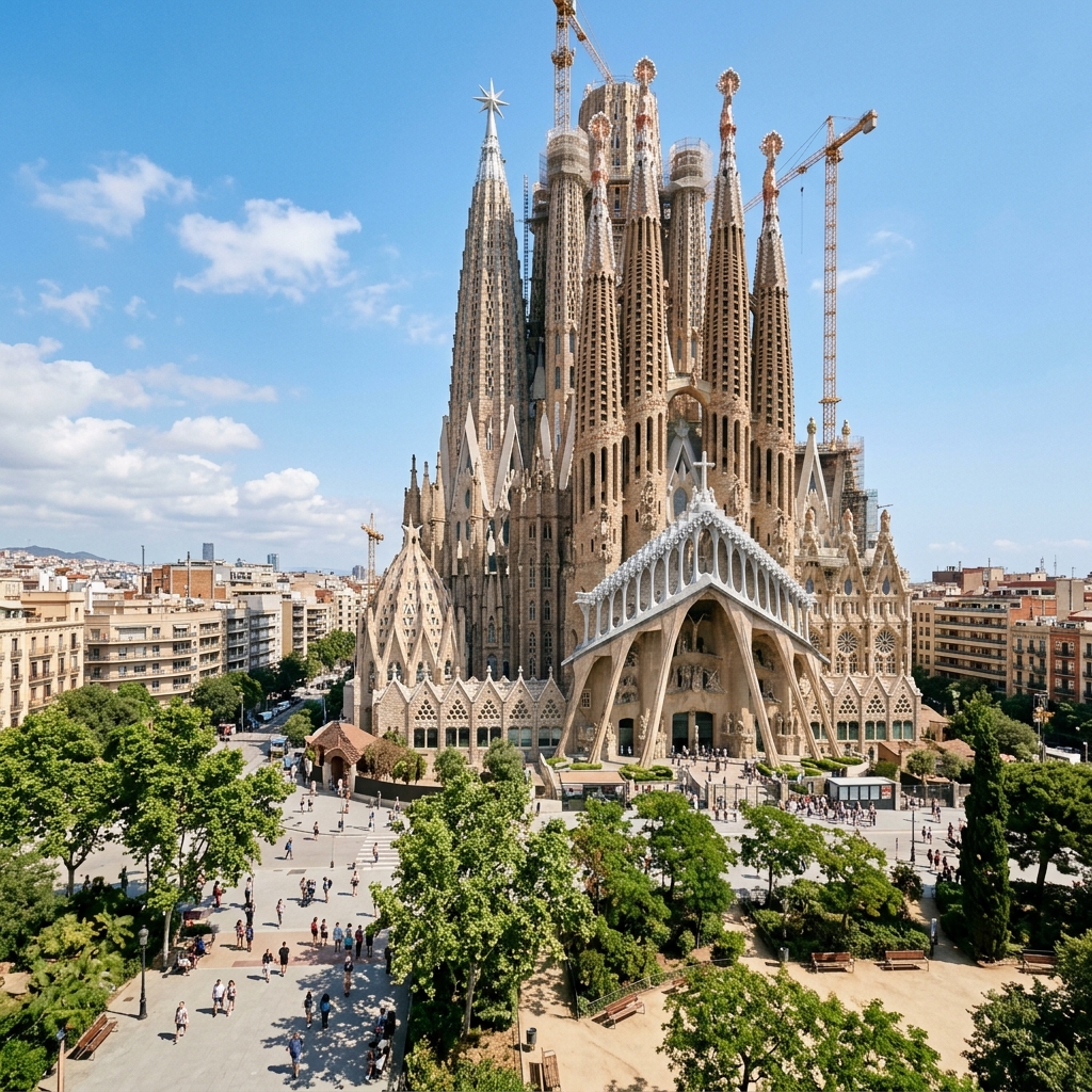 Study in Spain - Barcelona architectural skyline